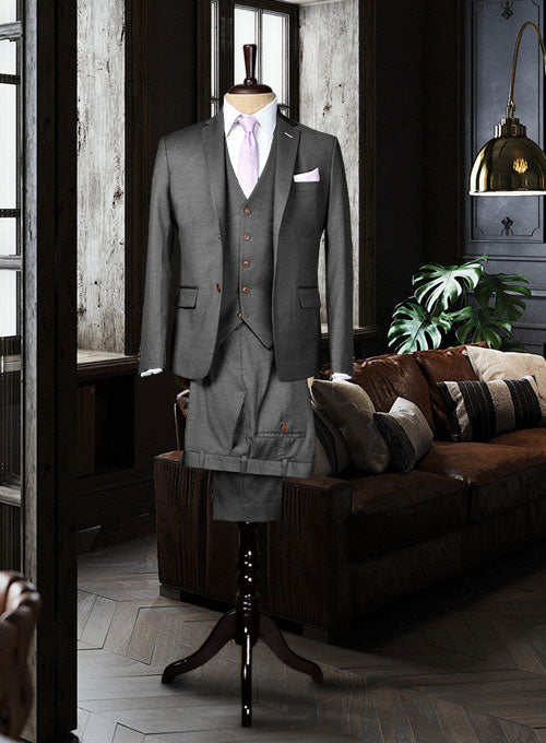 Reda Cashmere Mid Gray Wool Suit II - StudioSuits