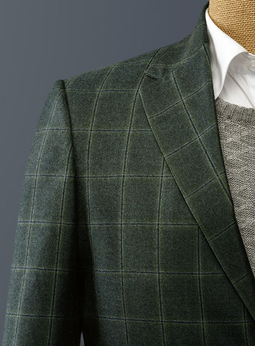 Reda Amazon Green Checks Wool Jacket II - StudioSuits