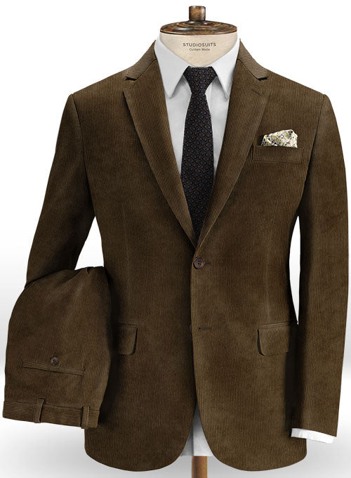 Dark Brown Corduroy Suit - StudioSuits
