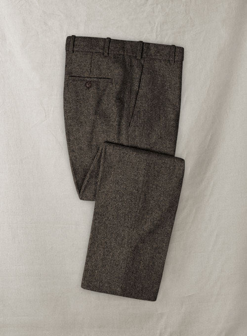 Dark Dapper Brown Tweed Suit - StudioSuits