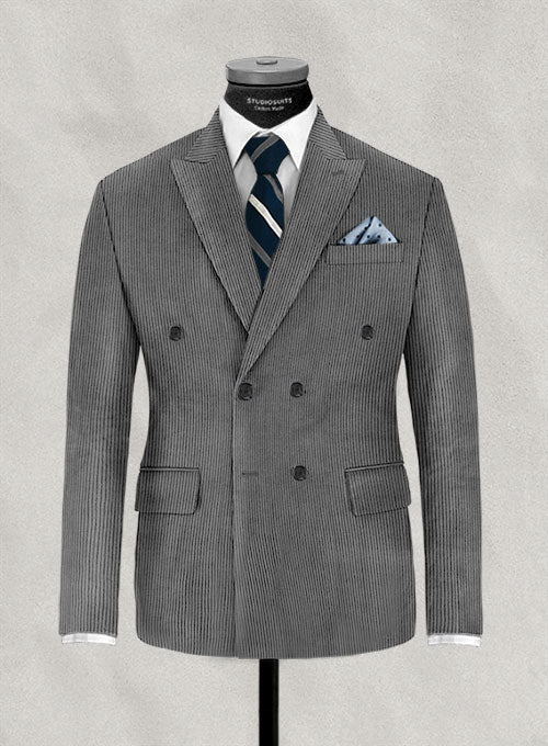 Dark Gray Thick Corduroy Suit - StudioSuits