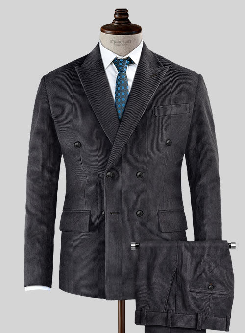 Dark Gray Stretch Corduroy Suit – StudioSuits