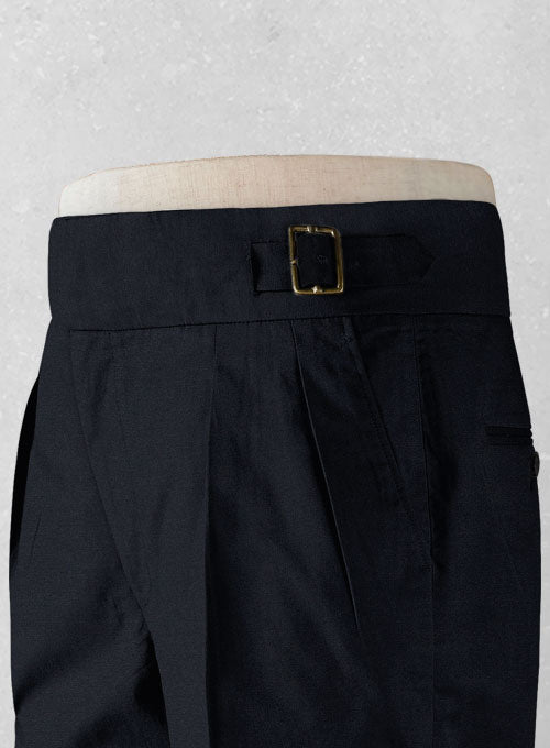 Dark Navy Blue Chino Gurkha Trousers – StudioSuits
