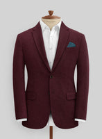 Dark Wine Heavy Tweed Jacket - StudioSuits