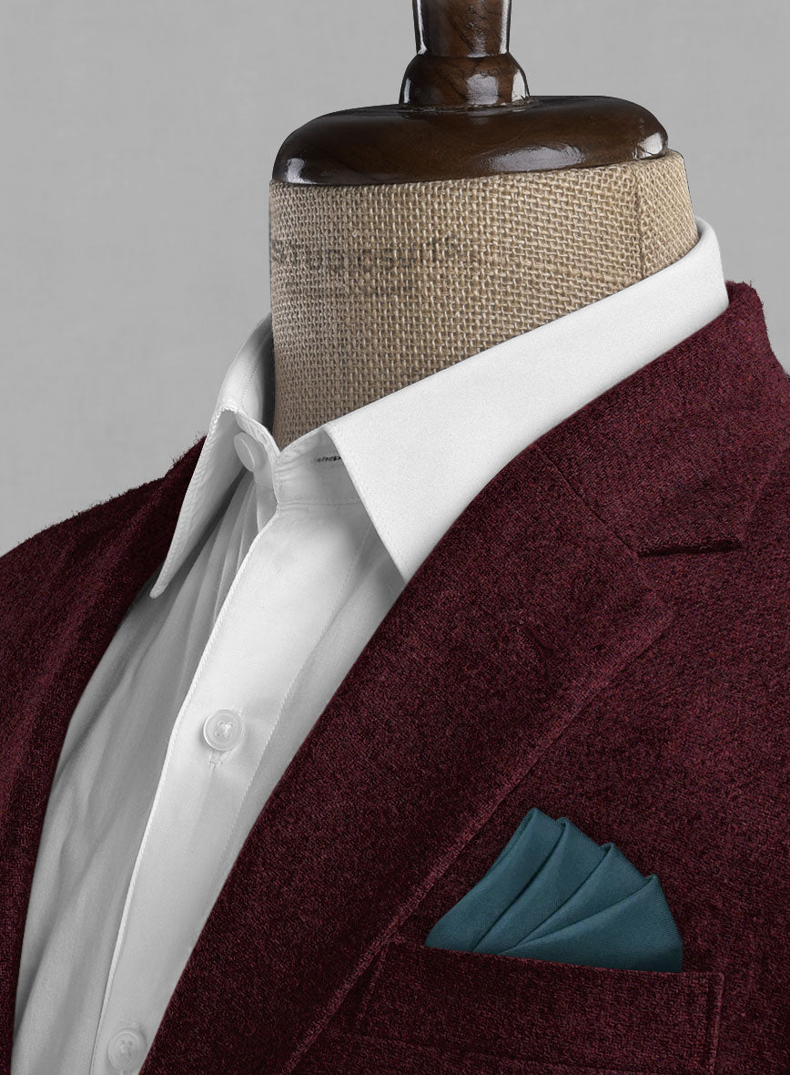 Dark Wine Heavy Tweed Suit - StudioSuits