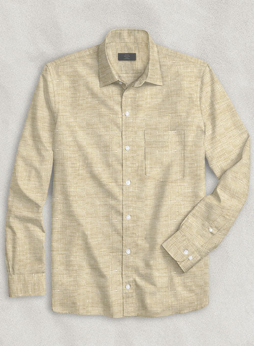 Dublin Barley Brown Linen Shirt - StudioSuits
