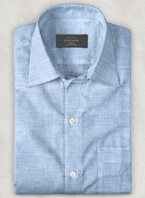 Dublin Blue Linen Shirt - StudioSuits