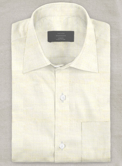 Dublin Cream Linen Shirt - StudioSuits