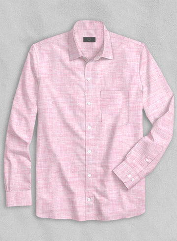 Dublin Pink Linen Shirt - StudioSuits