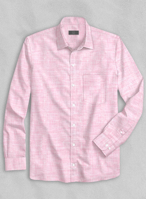 Dublin Pink Linen Shirt - StudioSuits