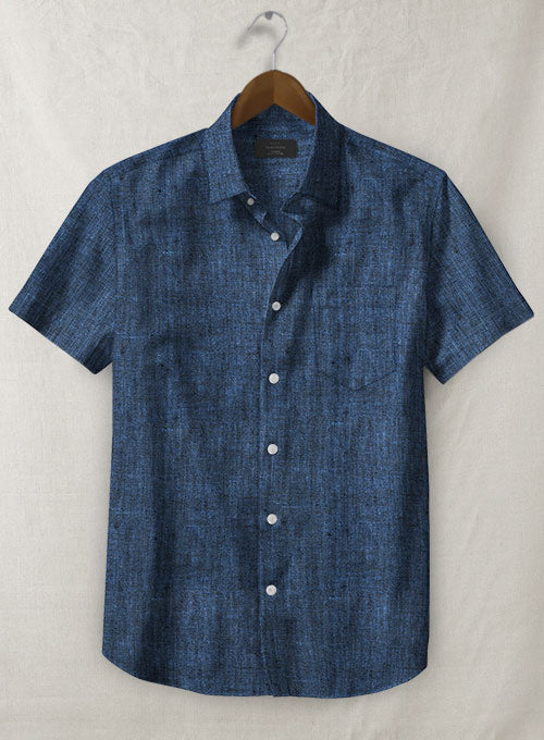 Dublin Rover Blue Linen Shirt - StudioSuits