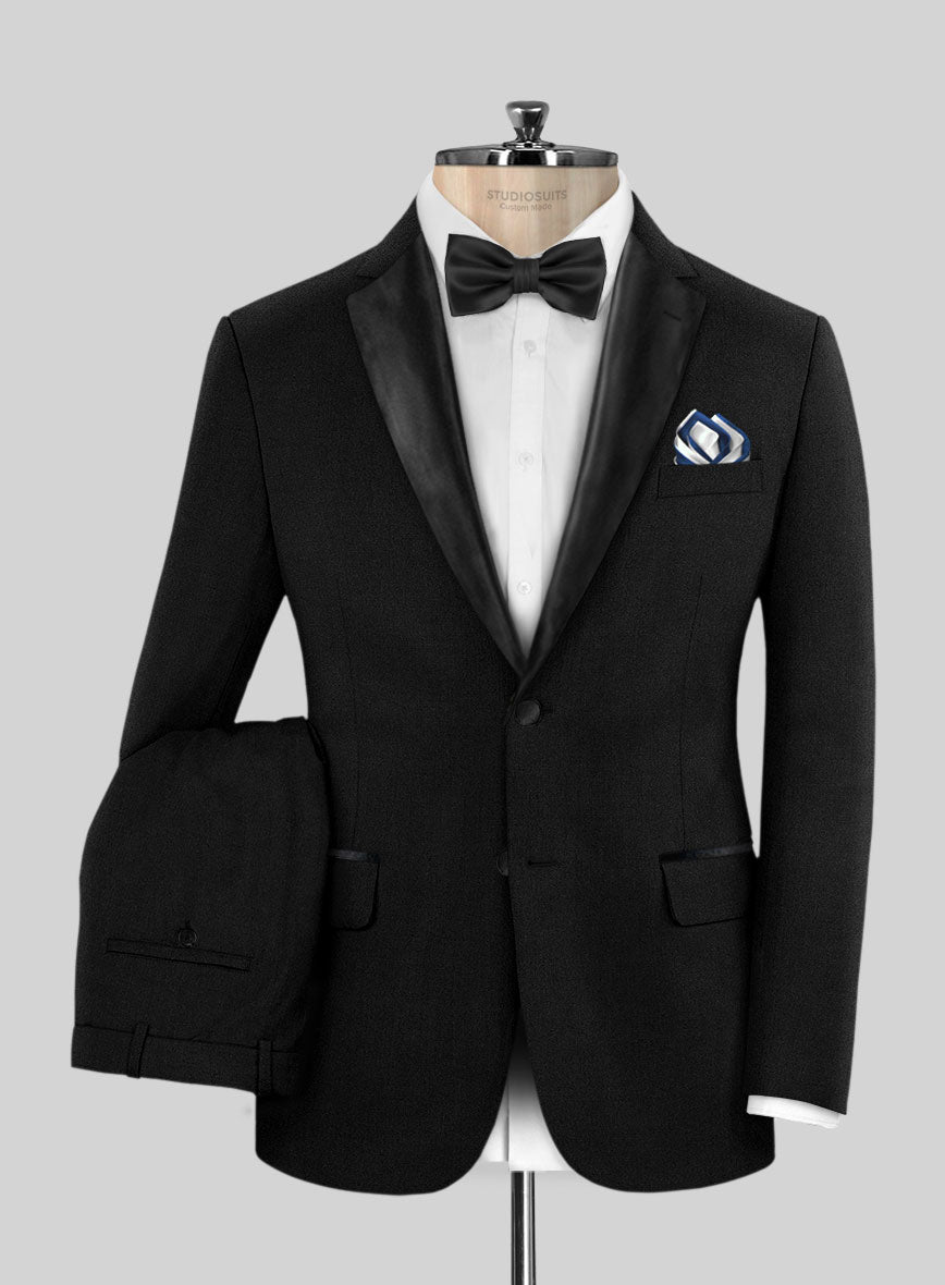 Deep Black Tuxedo Suit - StudioSuits