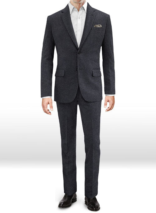 Charcoal Denim Tweed Suit - StudioSuits