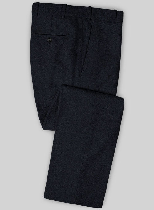 Deep Blue Heavy Tweed Pants - StudioSuits