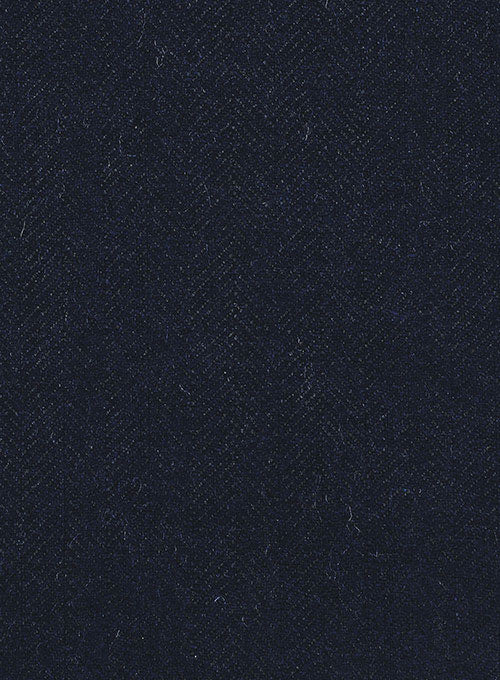 Deep Blue Herringbone Tweed Jacket - StudioSuits