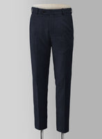 Deep Blue Herringbone Tweed Pants - StudioSuits