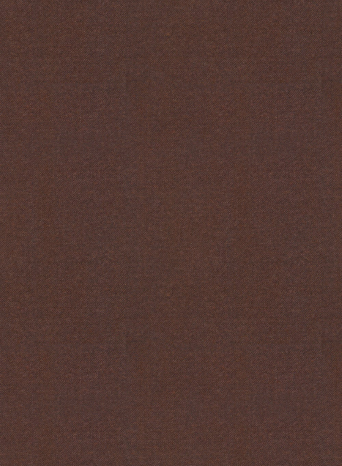 Dark Brown Flannel Wool Jacket - StudioSuits