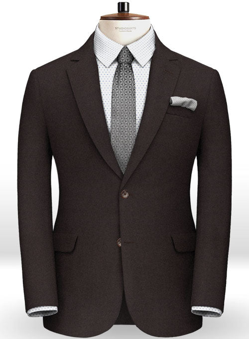 Dark Brown Pure Wool Suit - StudioSuits