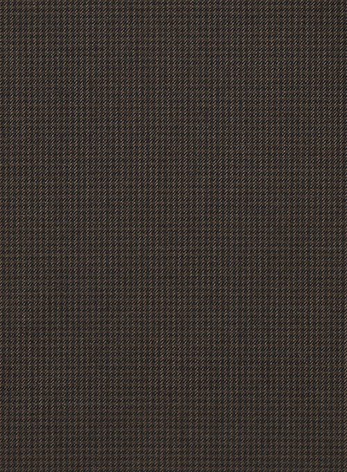 Dogtooth Wool Brown Suit - StudioSuits