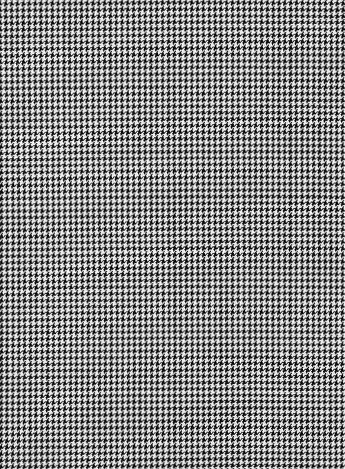 Dogtooth Wool Light Gray Pants- Pre Set Sizes - Quick Order - StudioSuits