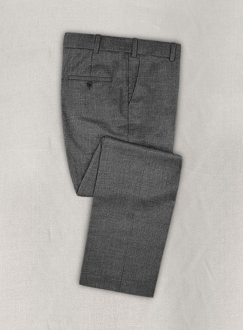 Dogtooth Wool Gray Pants - StudioSuits