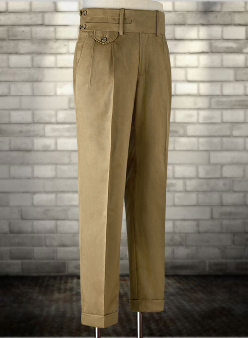 Double Gurkha Wool Pants - StudioSuits