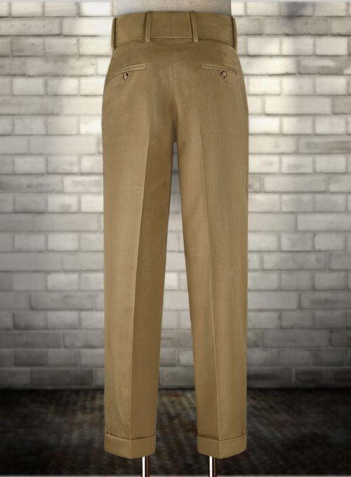 Double Gurkha Wool Pants - StudioSuits