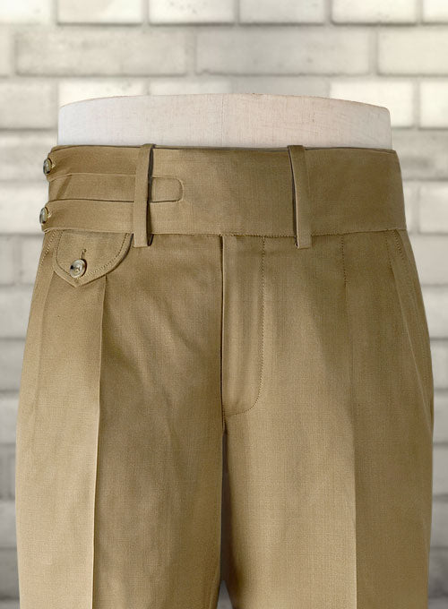 Double Gurkha Wool Pants - StudioSuits