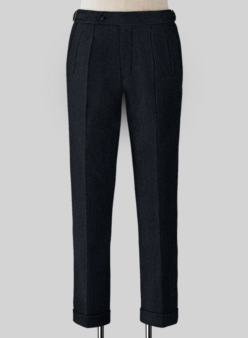 Deep Blue Heavy Highland Tweed Trousers - StudioSuits