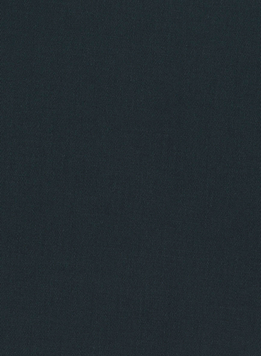 Dark Blue Cotton Power Stretch Chino Pants - StudioSuits
