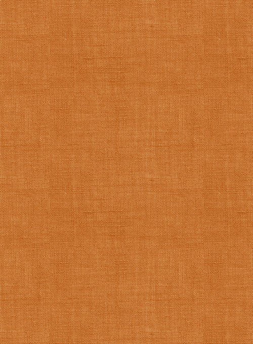 Dublin Autumn Orange Linen Shirt - StudioSuits