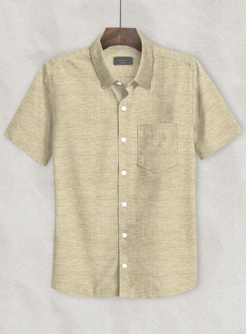 Dublin Barley Brown Linen Shirt - StudioSuits