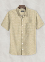 Dublin Barley Brown Linen Shirt - StudioSuits