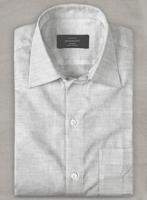 Dublin Gray Linen Shirt - StudioSuits