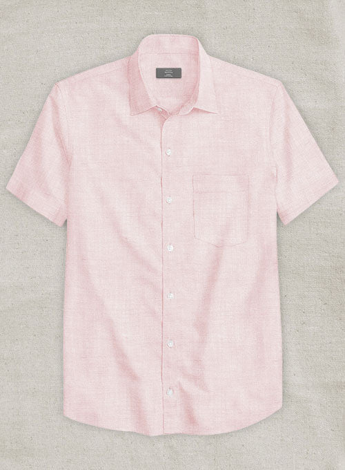 Dublin Baby Pink Linen Shirt - StudioSuits