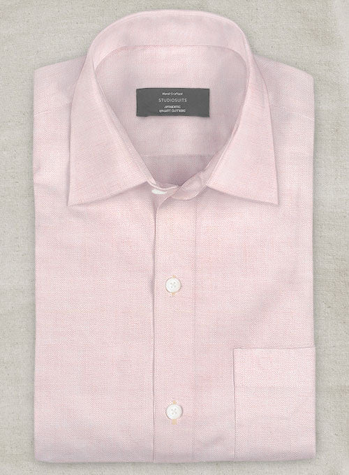 Dublin Baby Pink Linen Shirt - StudioSuits