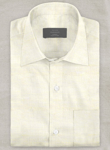 Dublin Cream Linen Shirt - StudioSuits