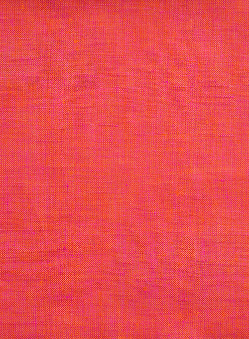 Dublin Pink Orange Linen Shirt - StudioSuits