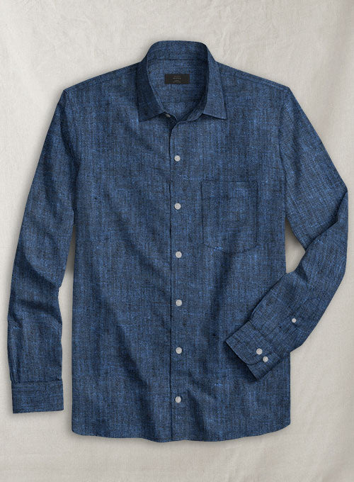 Dublin Rover Blue Linen Shirt - StudioSuits