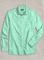 Dublin Shell Green Linen Shirt - StudioSuits