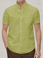 Dublin Spring Green Linen Shirt - StudioSuits