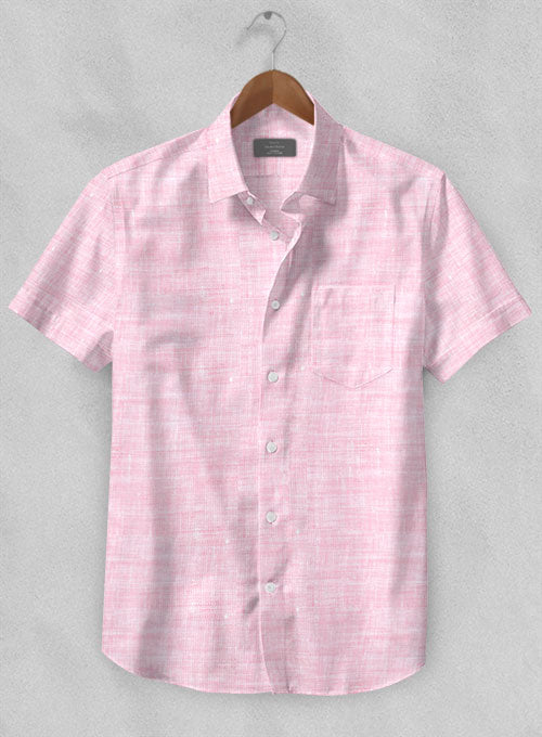 Dublin Pink Linen Shirt - StudioSuits