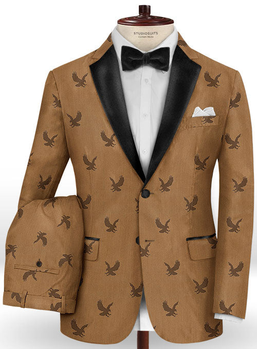 Eagle Brown Wool Tuxedo Suit - StudioSuits