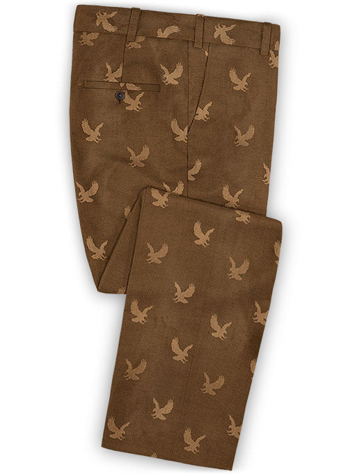 Eagle Dark Brown Wool Pants - StudioSuits