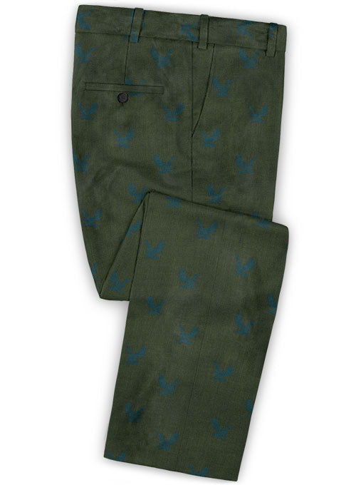Eagle Green Wool Pants - StudioSuits