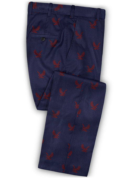 Eagle Oxford Blue Wool Pants - StudioSuits