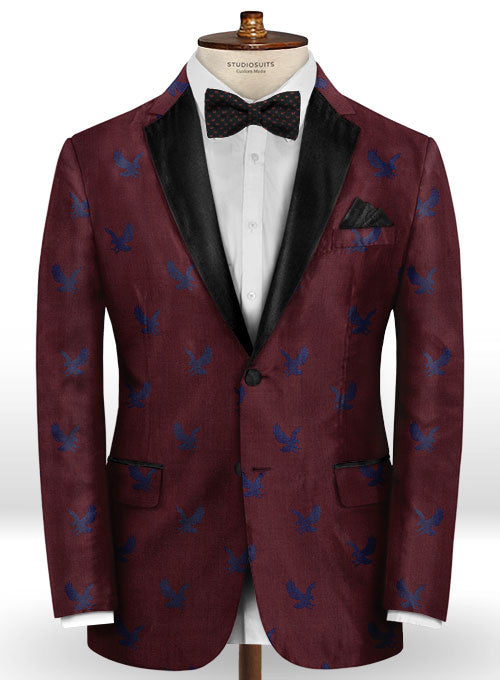 Eagle Wine Wool Tuxedo Suit - StudioSuits