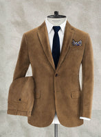 Earthy Brown Stretch Corduroy Suit - StudioSuits