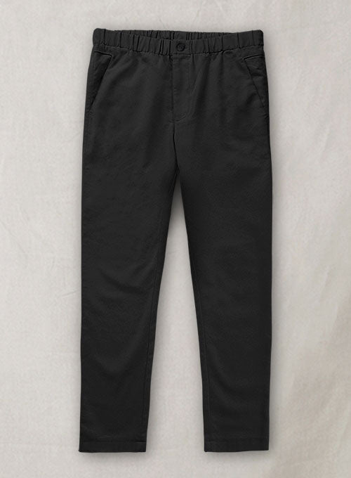 Easy Pants Black Cotton Canvas - StudioSuits