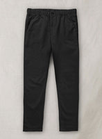 Easy Pants Black Cotton Canvas - StudioSuits